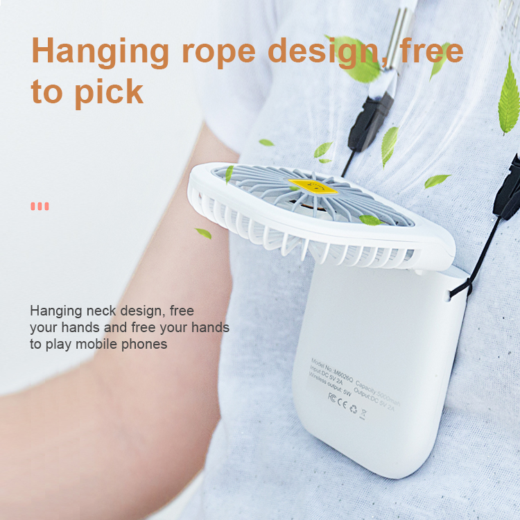 2020 New arrival cool 5000mAh Fan Power Bank LWS-6026